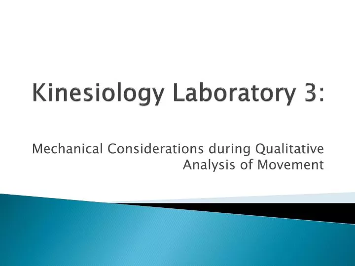 kinesiology laboratory 3