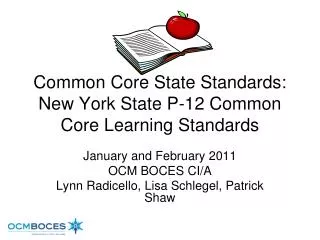Common Core State Standards: New York State P-12 Common Core Learning Standards
