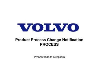 Product Process Change Notification PROCESS