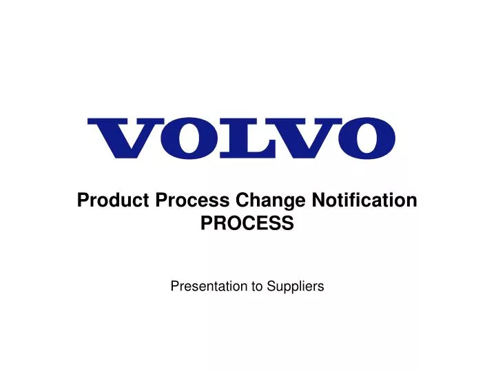 product process change notification process