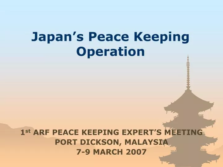 japan s peace keeping operation