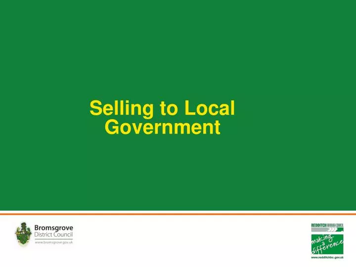 selling to local government