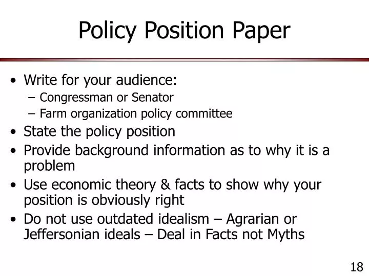 policy position paper