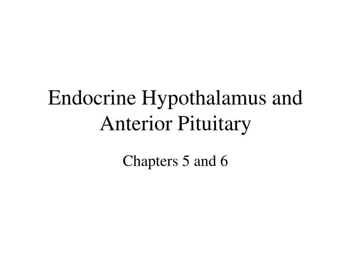 endocrine hypothalamus and anterior pituitary