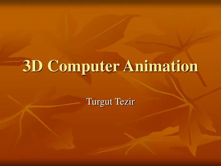 3d computer animation