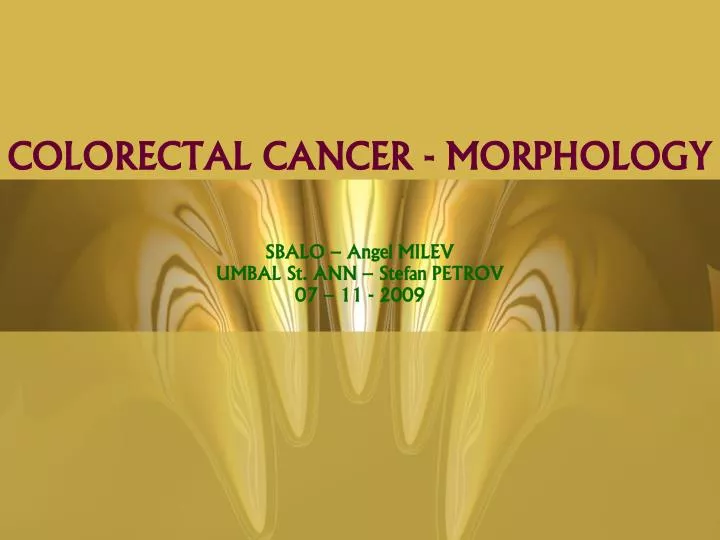 colorectal cancer morphology