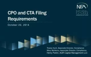 cpo and cta filing requirements