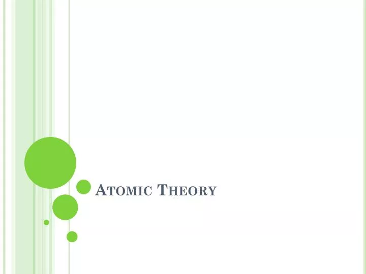 atomic theory