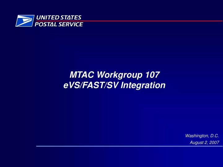 mtac workgroup 107 evs fast sv integration