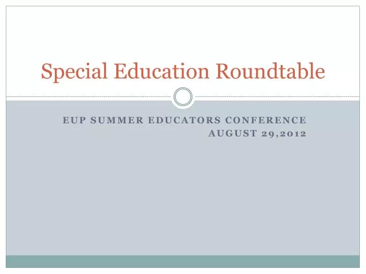 special education roundtable