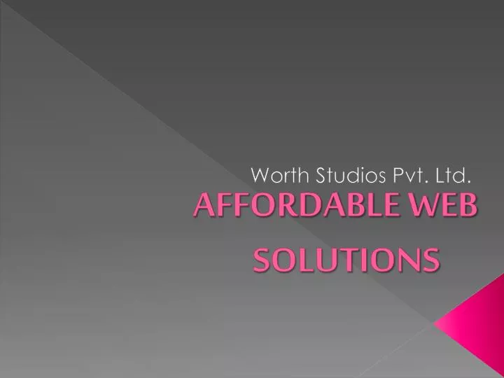 affordable web solutions