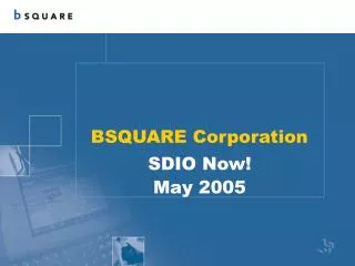SDIO Now! May 2005