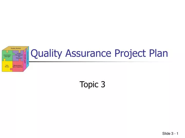 quality assurance project plan
