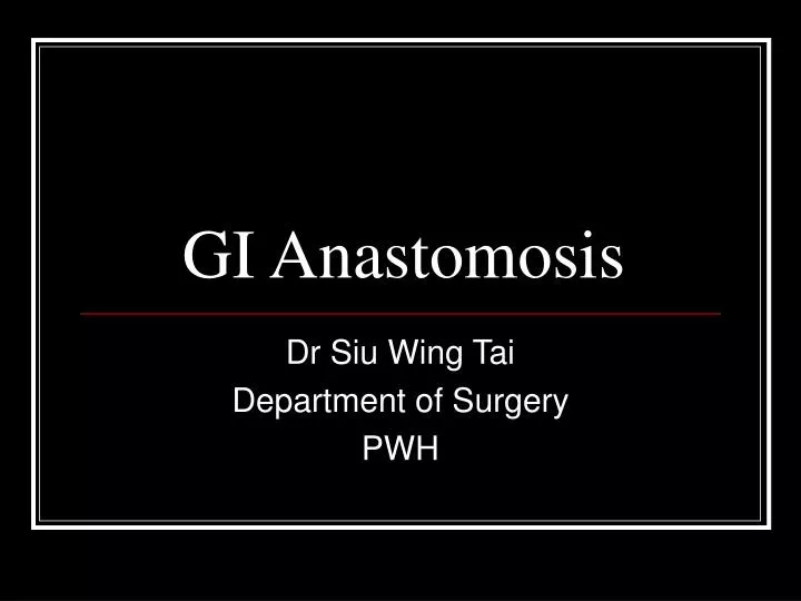 gi anastomosis