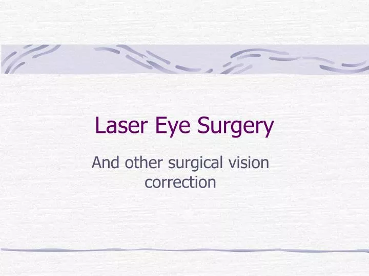 laser eye surgery