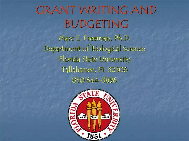 grant writing and budgeting