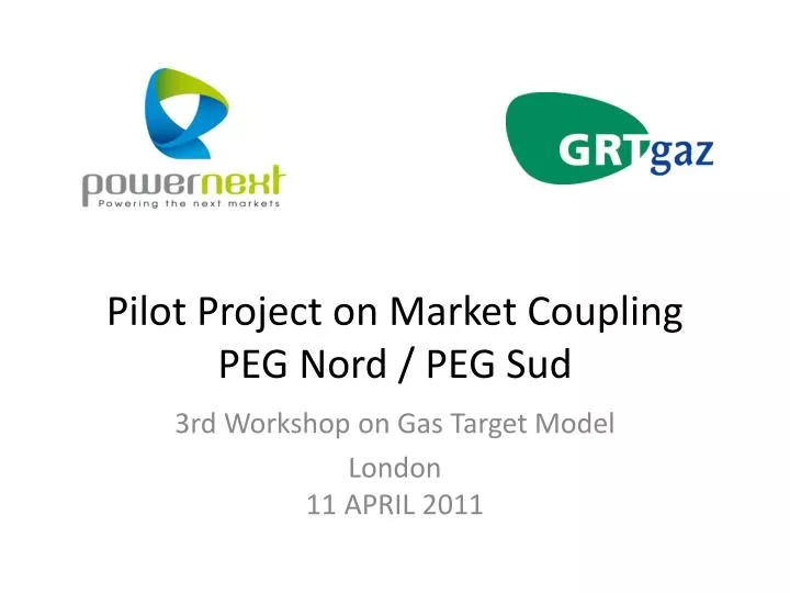 pilot project on market coupling peg nord peg sud