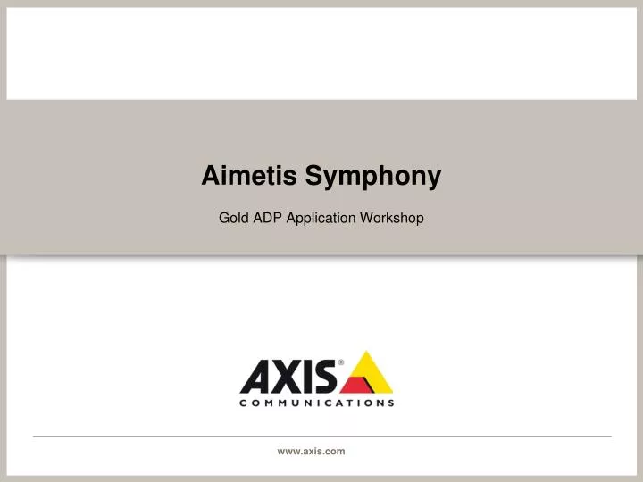 aimetis symphony