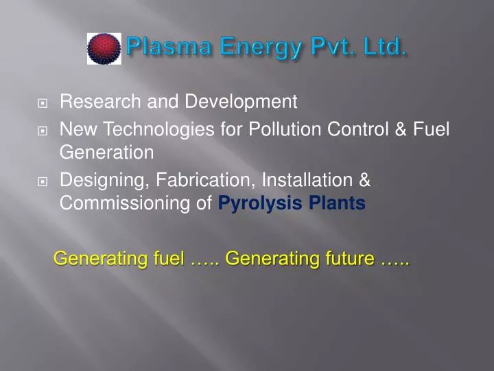 plasma energy pvt ltd