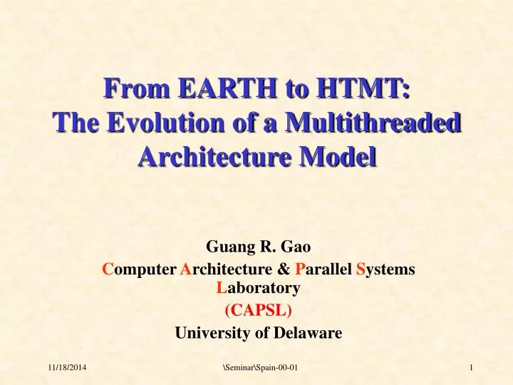 from earth to htmt the evolution of a multithreaded architecture model