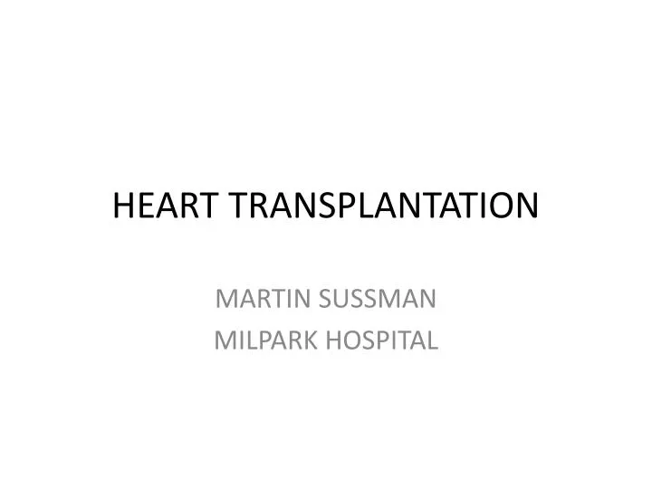 heart transplantation