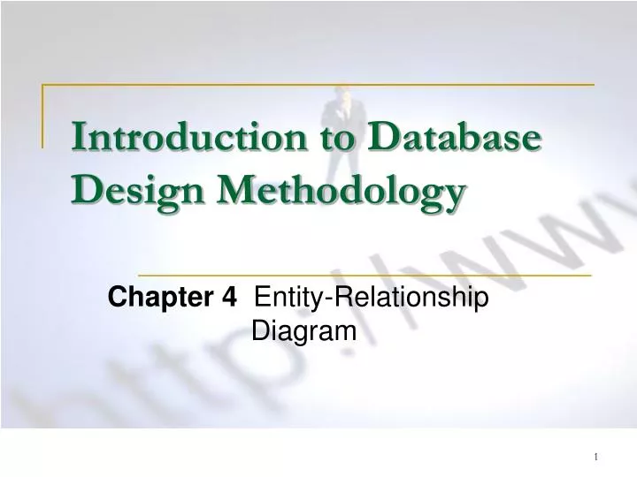 introduction to database design methodology