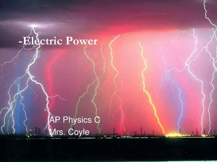 electric power