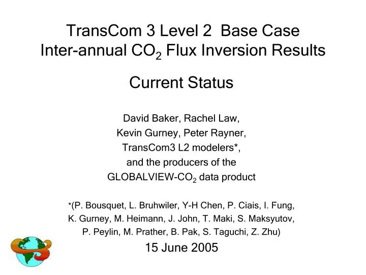 transcom 3 level 2 base case inter annual co 2 flux inversion results