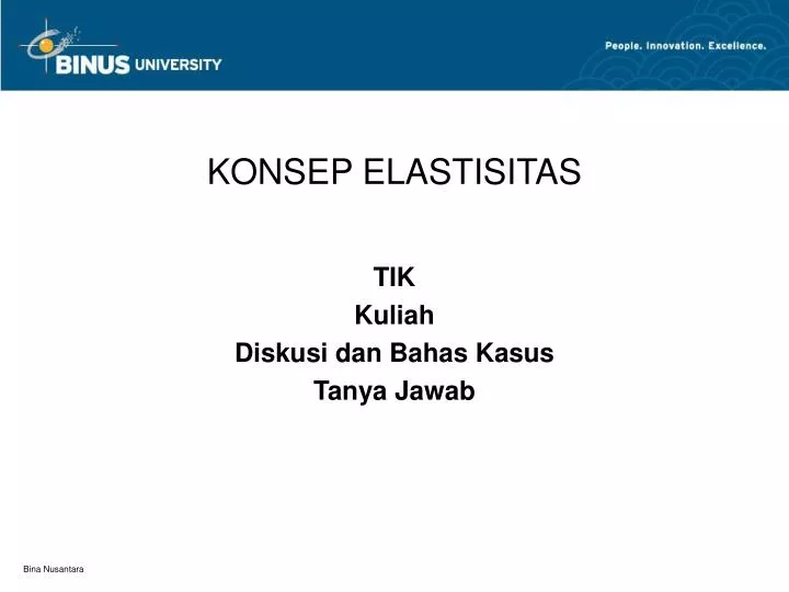 konsep elastisitas