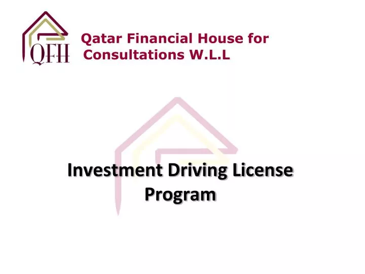 qatar financial house for consultations w l l