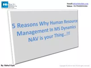 Microsoft Dynamics NAV For HR