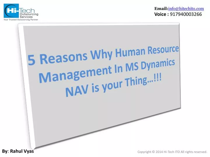 5 reasons why human resource management in ms dynamics nav is your thing