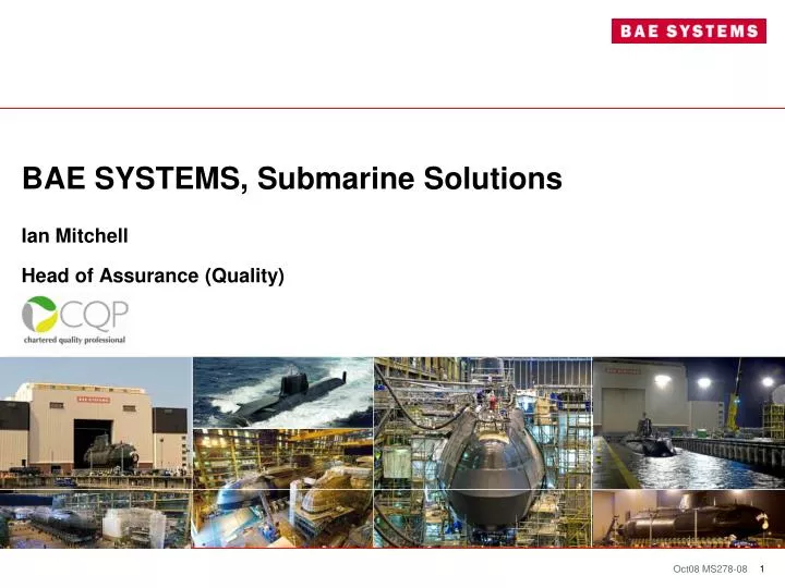 bae systems submarine solutions ian mitchell head of assurance quality