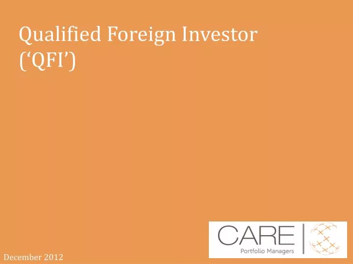 qualified foreign investor qfi