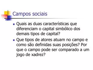 campos sociais