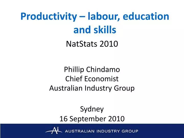 productivity labour education and skills
