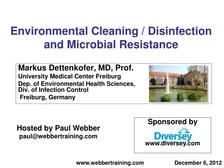 environmental cleaning disinfection and microbial resistance