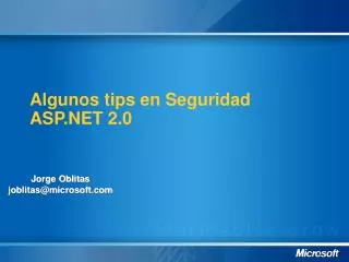 algunos tips en seguridad asp net 2 0