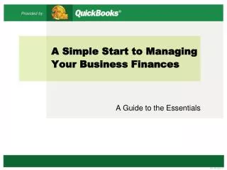 a simple start to managing your business finances