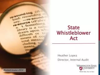 State Whistleblower Act