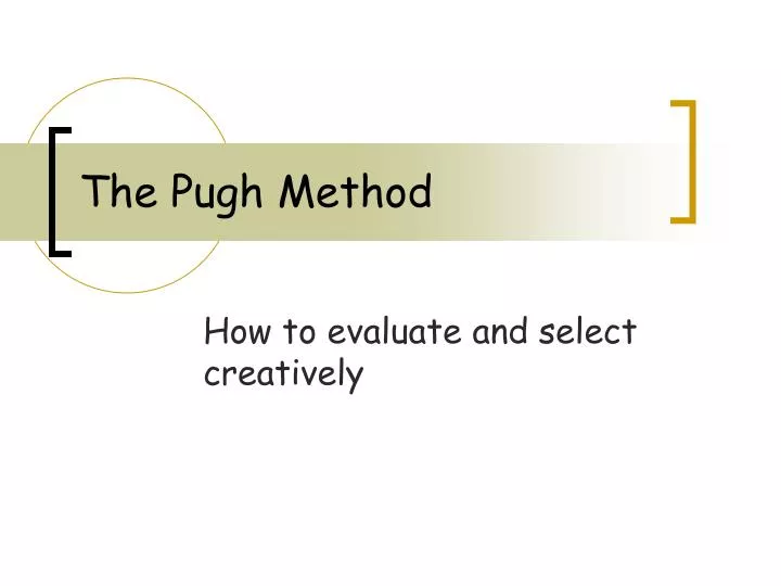 the pugh method