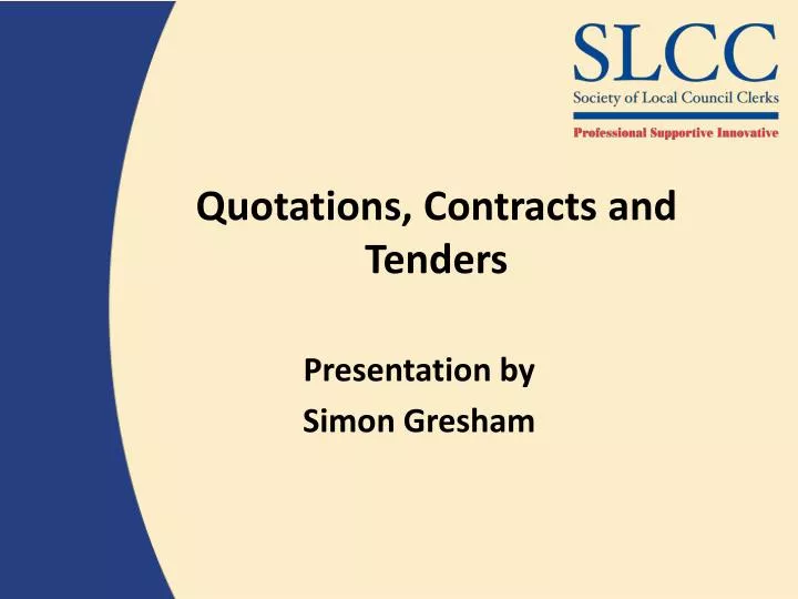 quotations contracts and tenders