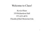Welcome to Class!