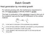 Heat Generation in Microbial Batch Growth: Dynamics and Calculations - slide 1
