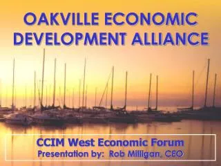 OAKVILLE ECONOMIC DEVELOPMENT ALLIANCE