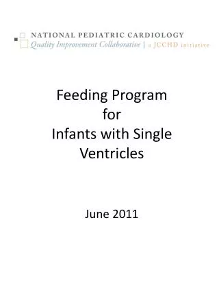 feeding program for infants with single ventricles