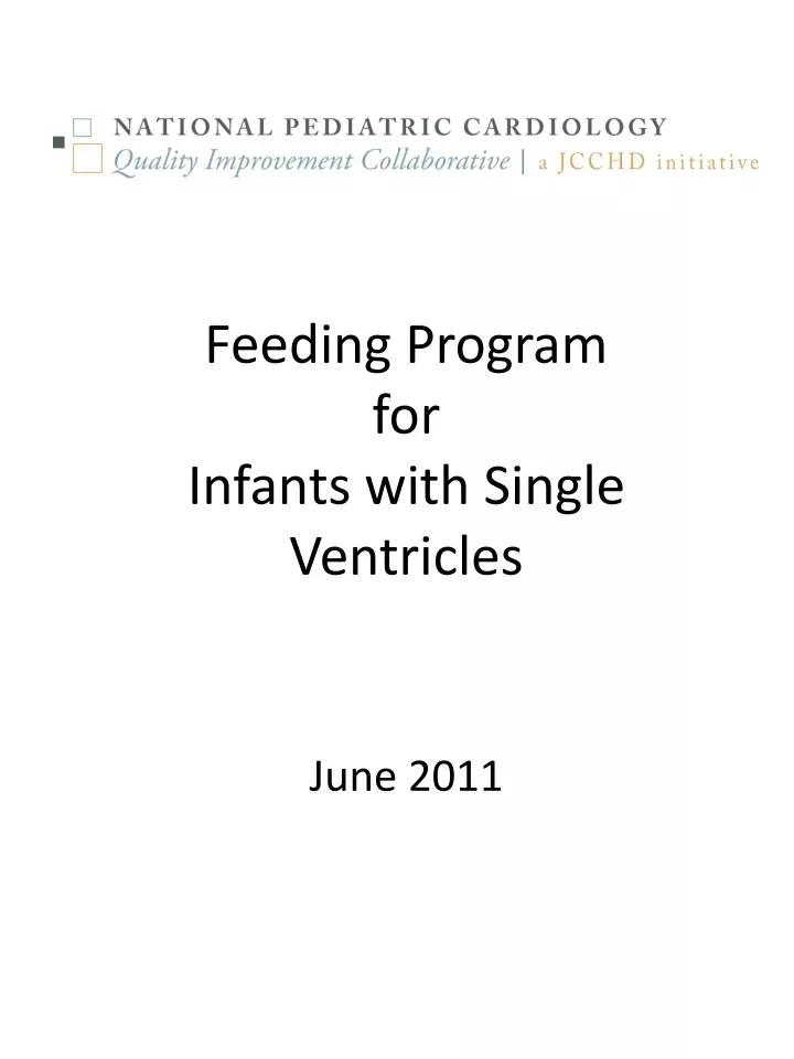 feeding program for infants with single ventricles