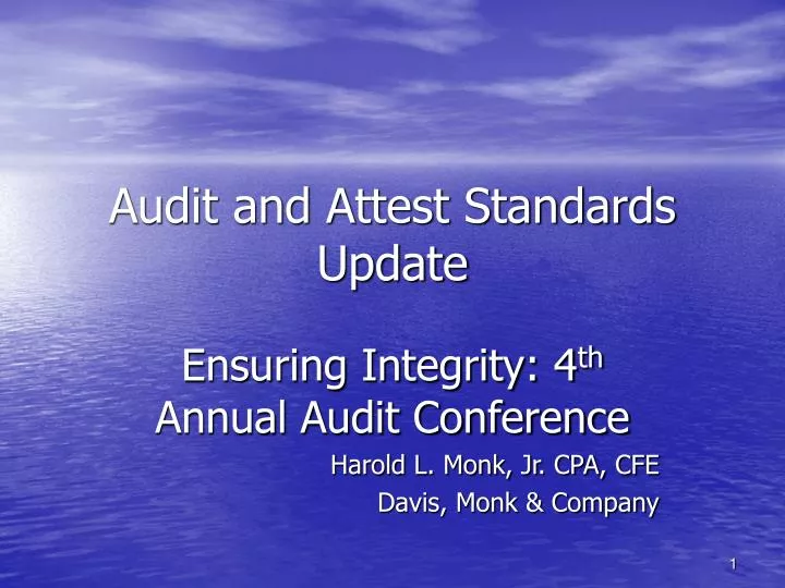 audit and attest standards update