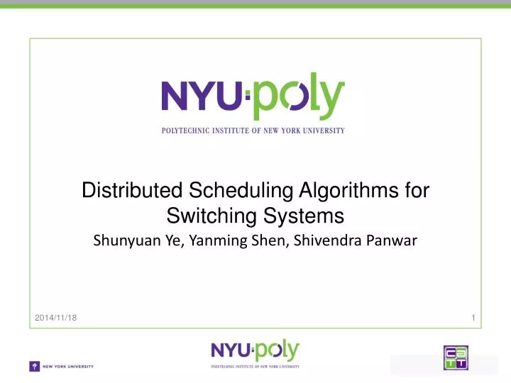 distributed scheduling algorithms for switching systems