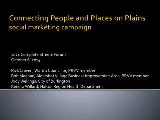 Connecting People and Places on Plains social marketing campaign